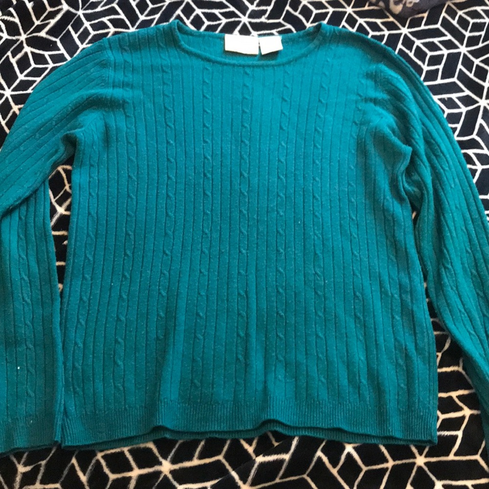 Teal knit sweater